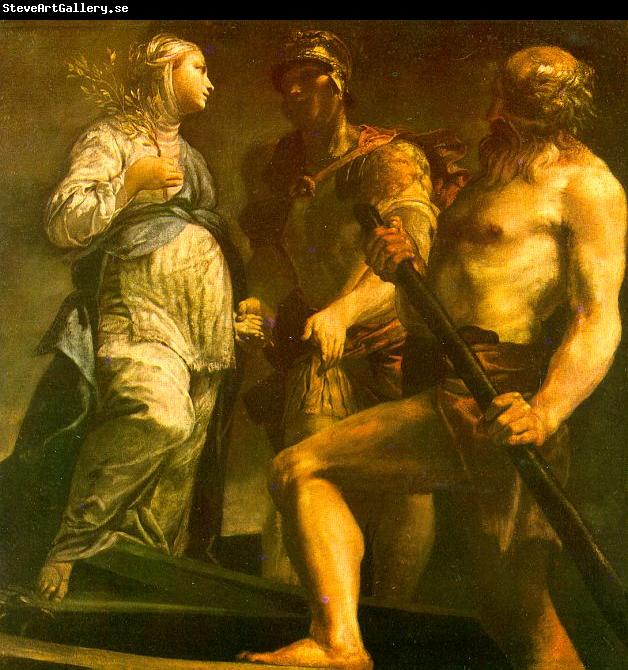 Giuseppe Maria Crespi Aeneas with the Sybil Charon